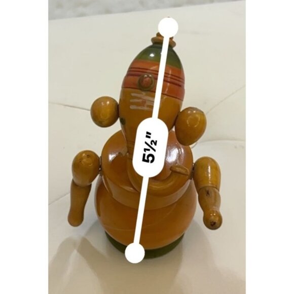 Wooden Indian Elephant Ganesha Set Of 2 Handcrafted Wooden Ganapathi - Picture 14 of 14